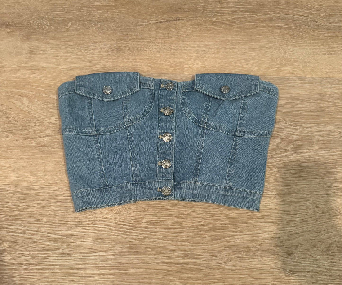 Kimmy Denim Button Top