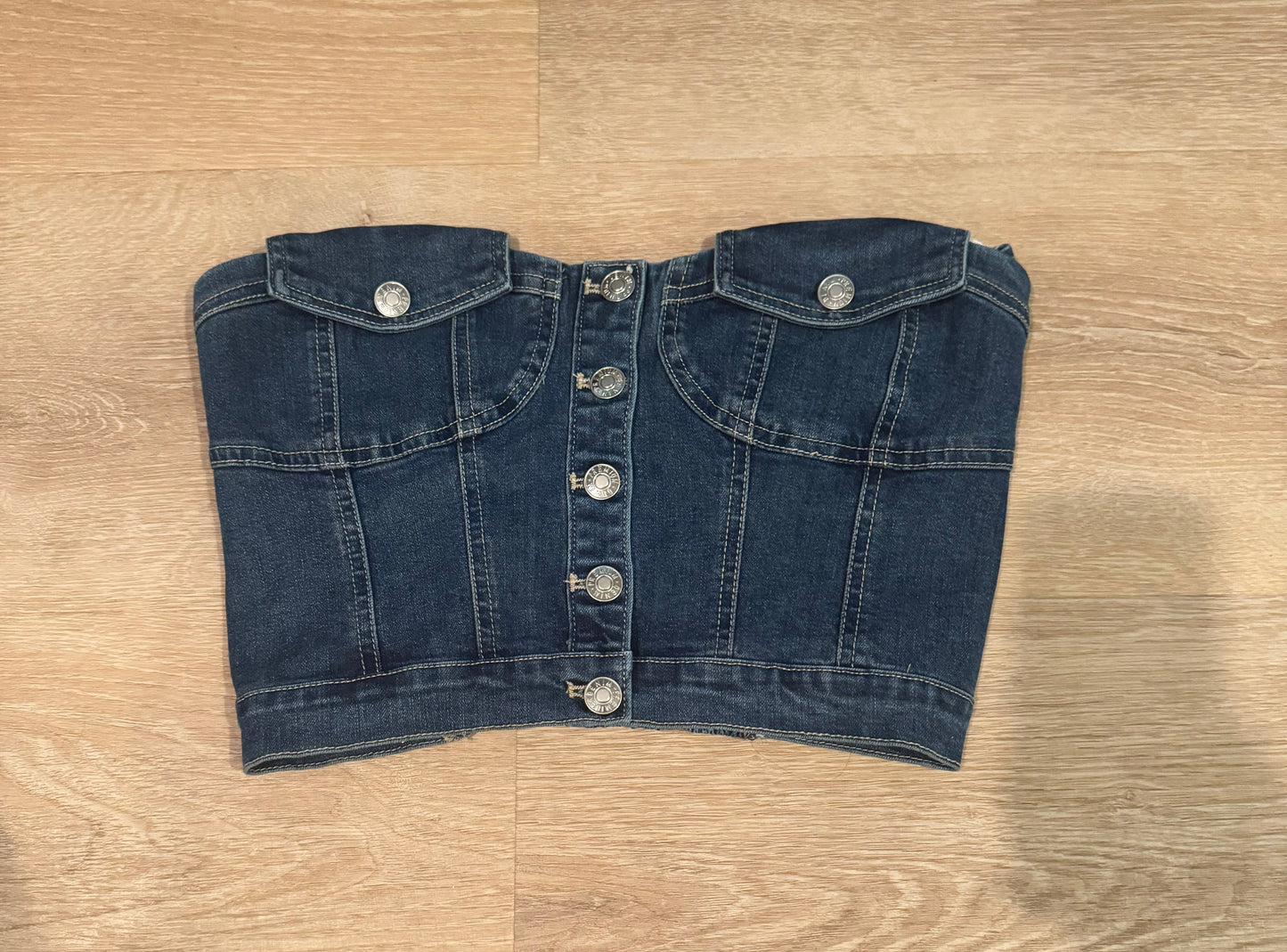 Kimmy Denim Button Top