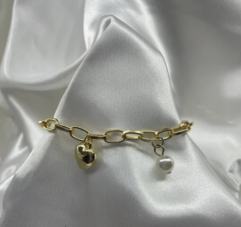 Pearl Heart Bracelet