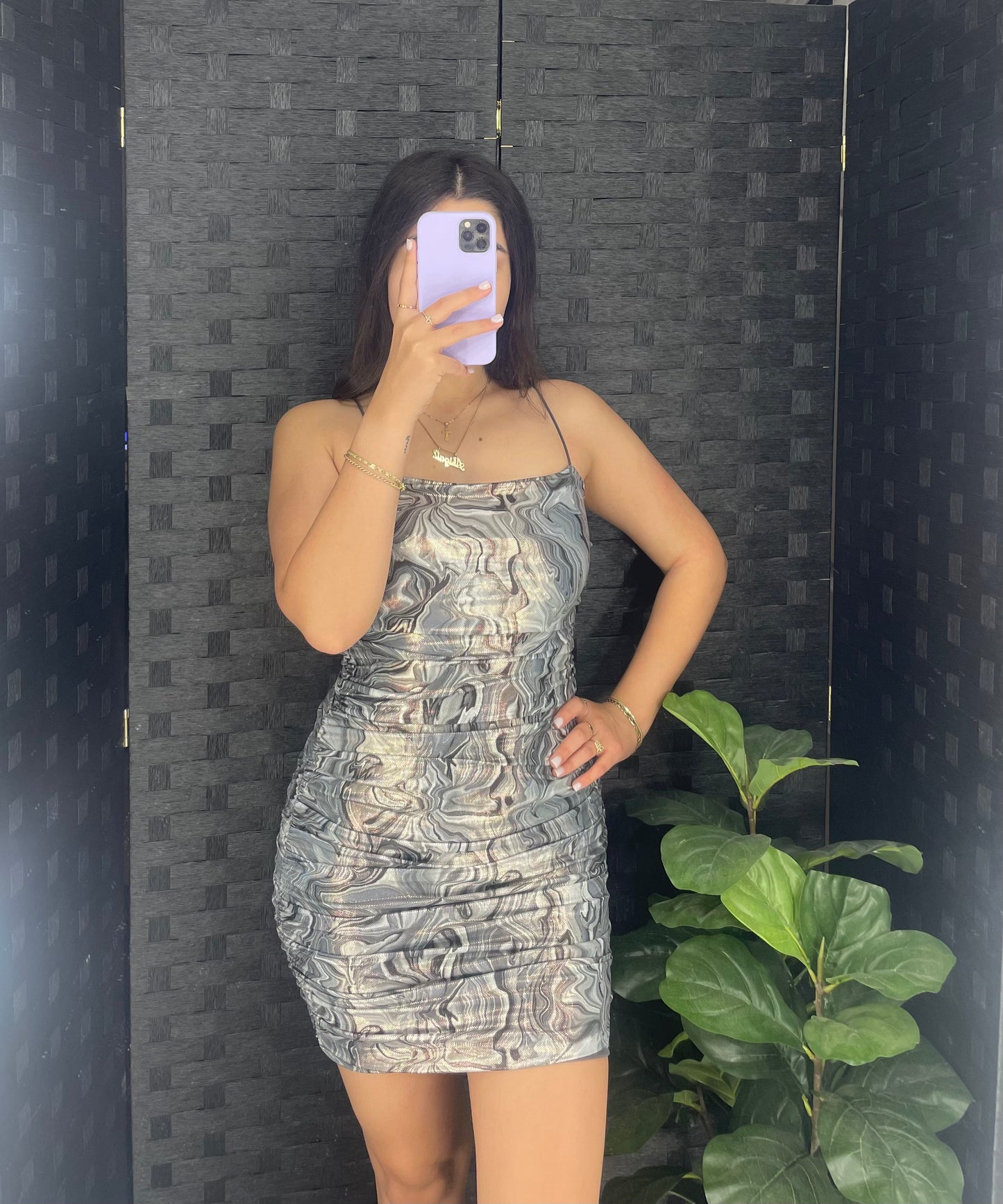 Luna Metallic Dress